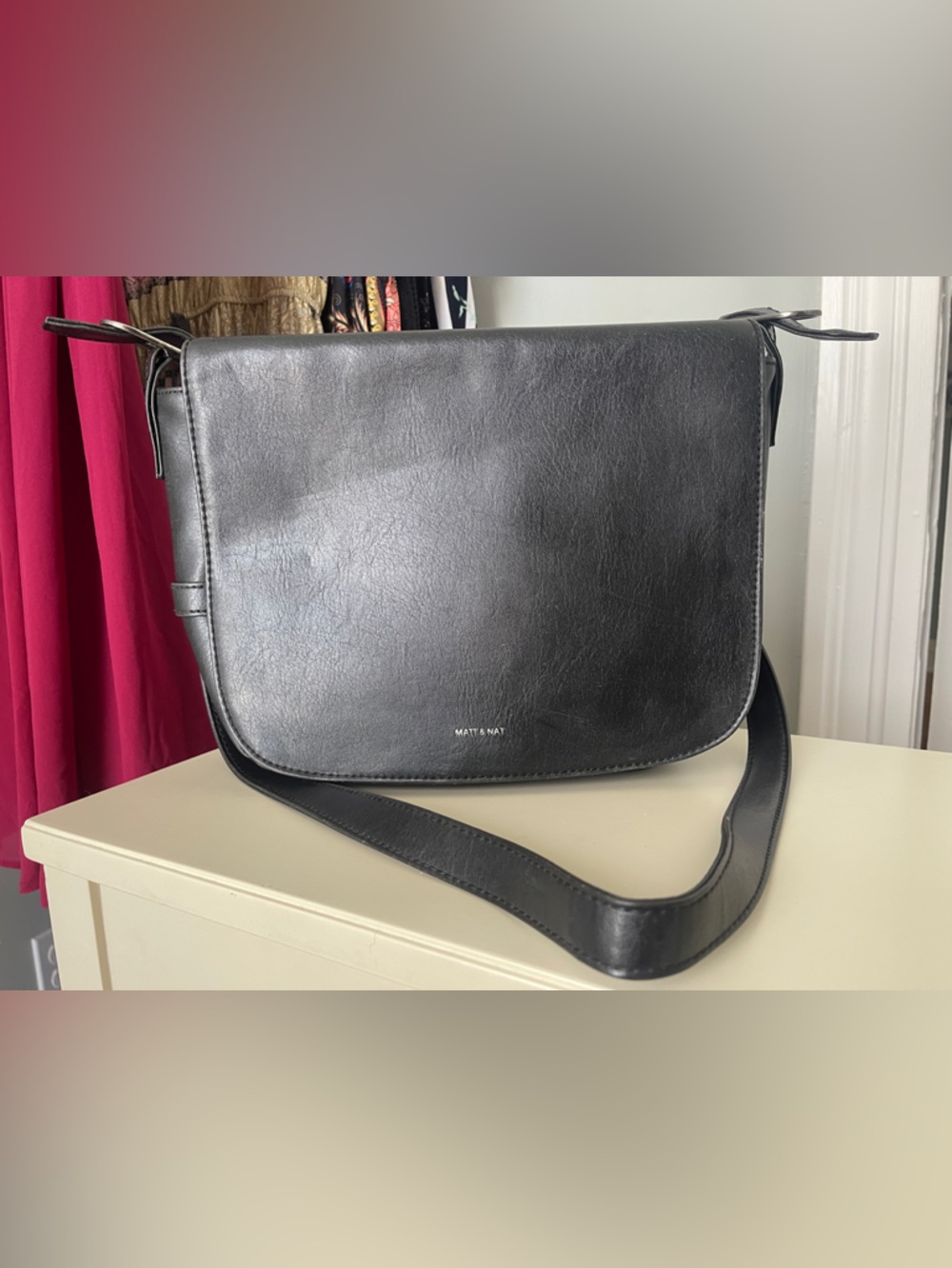Matt & Nat Black Leather Crossbody Bag